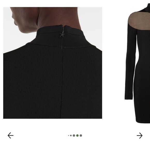 Mugler Mesh Panel Bodycon Dress - Picture 10 of 10